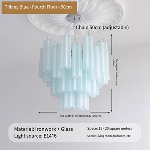 Lámpara de Araña <span class=keywords><strong>LED</strong></span> de Hierro y Vidrio de Estilo Moderno Francés de Lujo para Sala de Estar, <span class=keywords><strong>con</strong></span> Altura Ajustable, Lámpara Colgante de Techo para <span class=keywords><strong>Dormitorio</strong></span>, Hogar y Hotel - Product Image 4