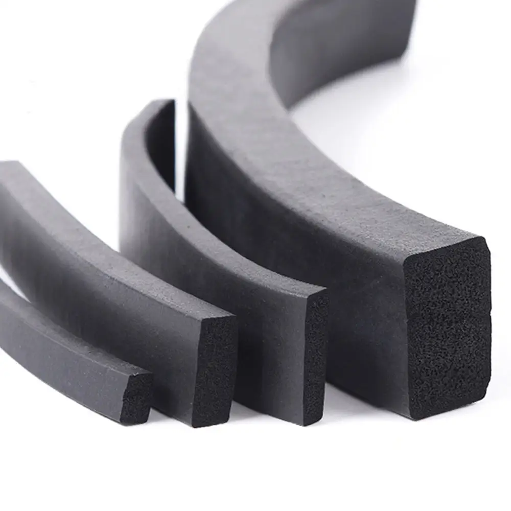 Black EPDM Rubber Foam Sealing Strip Square Sponge Gasket For Cabinet Door Seal Thick 3/5/10mm Width 5/10/15/20/25/30/35/40/50mm