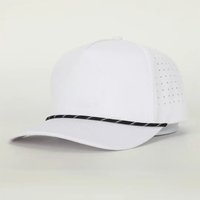 Casquettes de baseball personnalisées OEM avec logo, design snapback à visière, trous découpés au laser, protection solaire, style sportif, tissu Oxford uni