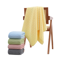 High Quality Coral Fleece Velvet Bath Towel Set Eco-Friendly Antimicrobial Quick Dry Thicken Home Use Jacquard Wholesale