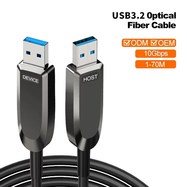 SYONG USB3.2 Optical Fiber Cable Compatible with 2.0 Hard Disk Computer Somatosensory Conference Camera 10Gbps HD Cable