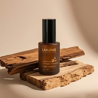 En stock, emballage de flacon pour soins de la peau, flacon pompe en verre ambré de 1 oz, flacon pour sérum, huile, crème, lotion, conteneur cosmétique avec distributeur, 30 ml