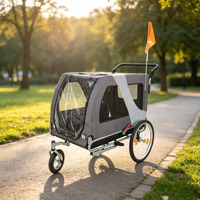 Remorque de vélo multifonctionnelle pour chien de grande taille avec dimensions de 31x28.5x35.5 pouces, capacité de charge de 30 lb pour une utilisation en extérieur