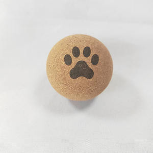 Balle de yoga de massage en liège bon marché balle en liège imprimée de logo personnalisé pour exercice sportif ou bocal à bouteille en verre - Product Image 3