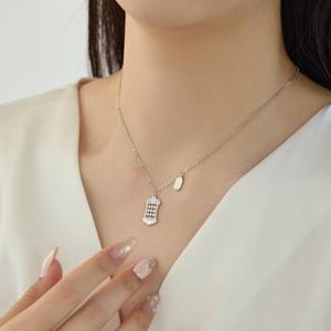 Collar con Colgante de <span class=keywords><strong>Ábaco</strong></span> de Plata S925 con Diseño Único Dylam, Feliz Año Nuevo Chino, con Circonita Cúbica 5A, para Mujeres y Hombres - Product Image 4