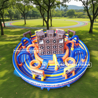 Parc d'attractions gonflable commercial sur le thème de l'astronaute, conception personnalisée, prix d'usine, grande capacité, en PVC, pour l'extérieur