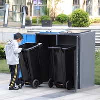 Poubelle classée extérieure commerciale conteneur de recyclage de grande capacité petite poubelle avec pédale pour rue de la zone publique