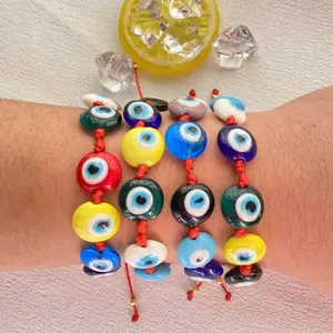 New Devil's Eye Bracelet Red Threads Handmade Eye Bracelet Jewelry Multi Color Eye Adjustment pulsera for Women