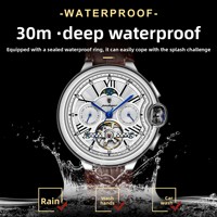 POEDAGAR 1413 Bestseller Herrenuhr Wasserdicht Leuchtend Hohl-Tourbillon Automatische Mechanische Uhr