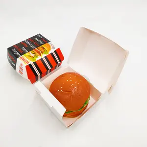 도매 사용자 정의 로고 색상 판지 판지 우편물 상자 햄버거 상자 포장 종이 배송 상자