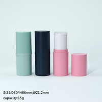 Tube en plastique vide personnalisé de 15g, rond, 30mm, à remplissage arrière, pour emballage de maquillage (fond de teint, hydratant facial et baumes solides)