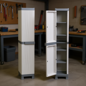 Armario Individual Ttake de 35x43.8x181.8 cm, Gris Claro, Gris Oscuro, Capacidad de Estante 15 kg, Almacenamiento de Herramientas - Product Image 3