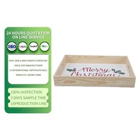 Plateau en bois non fini personnalisé, plateau de service rectangulaire en bois décoratif pour la décoration de la maison avec logo