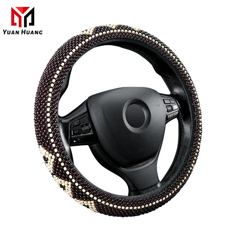 New 15inch Car steering wheel cover wooden bead accessories steering wheel covers for car