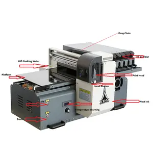 中国工厂销售a 3尺寸30x 50厘米Dx8头手机套铝瓶紫外平板印刷机打印机