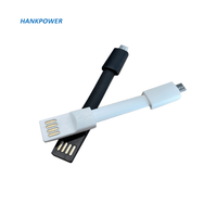Câble de charge magnétique plat USB micro portable 9 cm, câble magnétique en forme de nouille