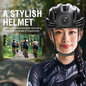 Casco Inteligente con Cámara de Grabación de Video 1080P, Luces Traseras de Seguridad, Casco de Bicicleta para Hombre, Reproductor de Música, <span class=keywords><strong>Audio</strong></span>, Navegación GPS - Product Image 3