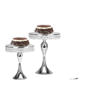 Juego de Soportes para Cupcakes Microstar <span class=keywords><strong>A</strong></span>-1644, Cristal Espejo, Metal Plateado, 20.4cm de Diámetro, Decoración para Fiestas en Casa, Bolsa OPP - Product Image 4
