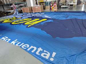 Chuyên Nghiệp Nhựa In Ấn Hàng Rào Scrim Lưới Flex Bên Đường Quảng Cáo Ngoài Trời Polyester Lưới Biểu Ngữ - Product Image 4