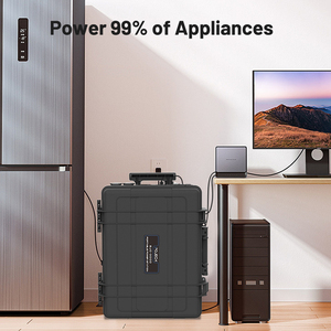 Centrale Elettrica Portatile Nera o <span class=keywords><strong>Verde</strong></span> ad Alta Capacità con Pannelli Solari 3000W 6092.8Wh, Generatore Solare per il Soccorso in Stagione Tifonica - Product Image 3