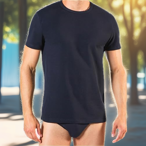 T-shirt pour homme respirant à séchage rapide 100% coton 180g, col rond, manches courtes, tee-shirt athlétique tricoté, coupe régulière pour la salle de sport et la course à pied - Product Image 2