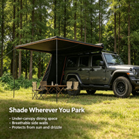 Auvent de camping pour voiture, tente imperméable en PVC, ouverture latérale automatique à ressort à gaz, auvent pour porte-bagages de toit de SUV, extérieur