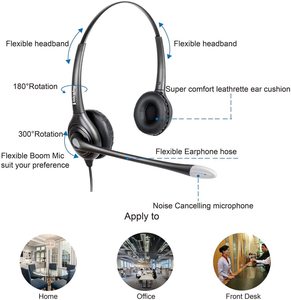 Volka — casque d'écoute avec Microphone pour téléphones IP, avec cordon à déconnexion rapide uniquement, pour les modèles 794X 796X 797X 69XX et 8811,8841 - Product Image 2