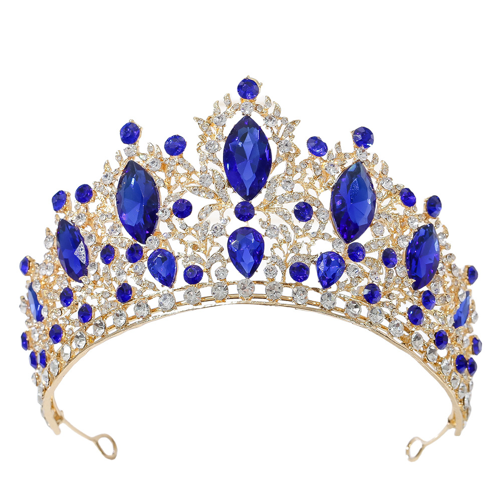HA03 Tiara Corona Dorada Azul