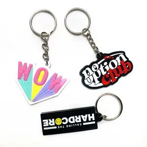 2024 Sales Cheap High Quality Custom Logo Wholesale 2D PVC Design Soft Rubber Keychains