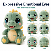 Peluche dinosaure IA avec fonction de conversation vocale et de racontage d'histoires pour enfants de 3 ans et plus, animal en peluche pour le soutien émotionnel et l'heure du coucher