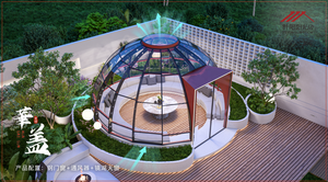 Véranda en verre à double vitrage Low-E, cadre en aluminium, confort 4 saisons, chambre, jardin, maison en verre extérieure personnalisable - Product Image 4