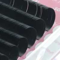 ANNAFRIS Cils synthétiques fabriqués à la machine, longueur mixte naturelle, extensions de cils individuelles, fournitures d'extensions de cils, noir mat naturel