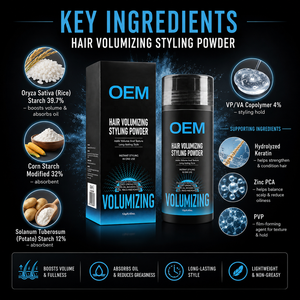 Polvo Voluminizador para el Cabello, Polvo sin Residuos que Absorbe la Grasa, Elimina los Olores, Estilo Duradero - Product Image 4