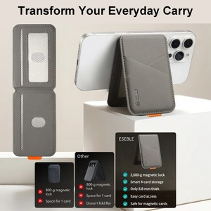 ที่ใส่บัตรแม่เหล็กหนังหรูสำหรับโทรศัพท์มือถือ iPhone 14 13 15 16 17 Pro Max 16Plus ป้องกันการโจรกรรมข้อมูล RFID สำหรับบัตรธนาคารและบัตรประชาชน - Product Image 4