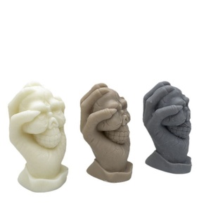 Moule en silicone TangChu pour bougie tête de serpent Halloween, moule à gâteau en forme de crâne, plâtre, résine, décoration d'intérieur, emballage OPP - Product Image 5