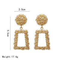 Boucles d'oreilles géométriques vintage couleur or pour femmes, grandes boucles d'oreilles pendantes bohèmes, nouvelle mode, bijoux modernes