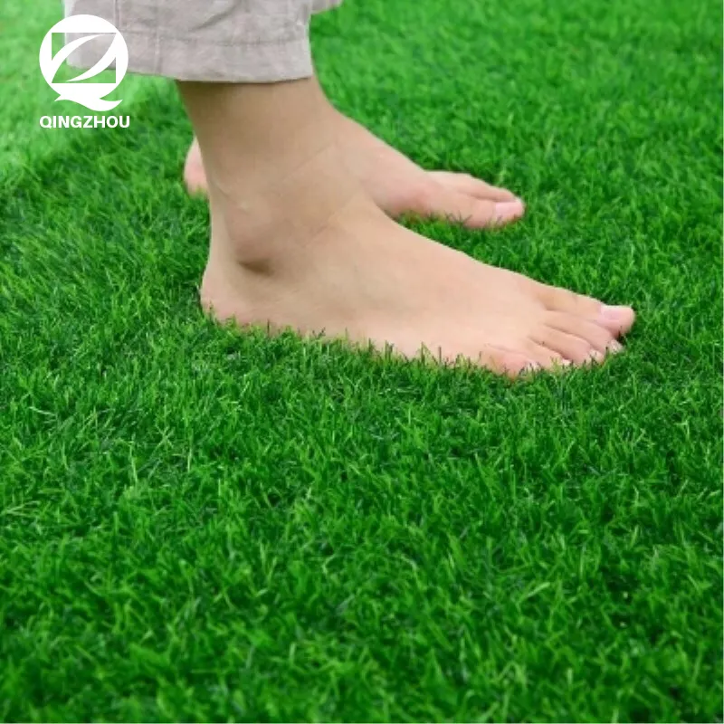 หญ้าปลอมสำหรับจัดสวน L008 Qingzhou หญ้าสังเคราะห์สนามหญ้าหญ้าเทียม