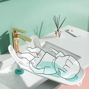 Vasca per il lavaggio del <span class=keywords><strong>neonato</strong></span> in PP, con tappetino da bagno portatile per neonati e bambini piccoli, accessorio per il lavaggio del bambino - Product Image 4