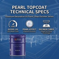 Peinture acrylique UV haute performance pour bateaux et meubles, couche de finition 172nm Excimer, finition mate nacrée, anti-traces de doigts, auto-réparatrice