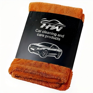 Serviettes de lavage en microfibre tricotée de haute qualité 1400 g/m² à boucles torsadées pour l'entretien automobile - Séchage rapide et absorbantes, douces pour le nettoyage et le detailing automobile - Product Image 1