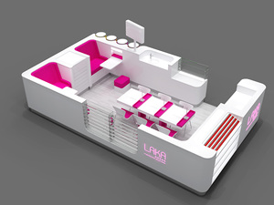Chiosco Espositore M2 di Lusso Moderno per Cosmetici e Trucchi, Design per Negozio di Bellezza, Nail Bar e Salone di Manicure per Centro Commerciale - Product Image 6