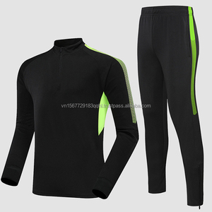 Conjunto de Camiseta de Fútbol Estampada de Manga Larga para Hombre y Mujer, Unisex, Transpirable, de Secado Rápido, con Media Cremallera, para Adultos y Adolescentes, Ropa de Entrenamiento para Todas las Temporadas - Product Image 3