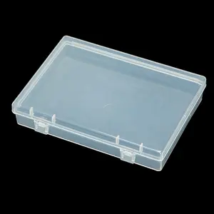 Custom Design Bevestigd Deksel Clear Plastic Container Behuizing Opslag Bakken Verpakking