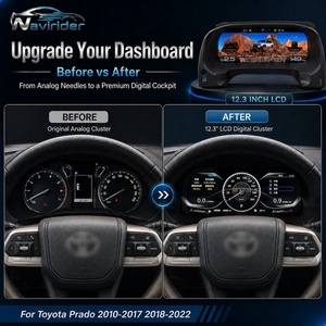 Tableau de bord numérique pour Land Cruiser Prado 2010-2023, écran LCD, compteur de vitesse, cockpit virtuel, tachymètre, odomètre - Product Image 3