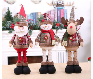 Muñeco de Santa Claus, Estatua de Reno, Adornos de Muñeco de Nieve, Reno Rudolph con Nariz Roja, Decoración Navideña - Product Image 4