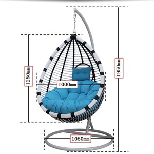 Outdoor <strong>Patio</strong> Furniture Rattan Garden Chair Hanging Wicker Egg Shaped <strong>Patio</strong> <strong>Swings</strong> - Product Image 6