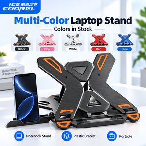 Support de refroidissement pour ordinateur portable multicolore, support pour ordinateur portable avec support pour smartphone et plaque rotative, vente chaude, OEM et ODM - Product Image 4