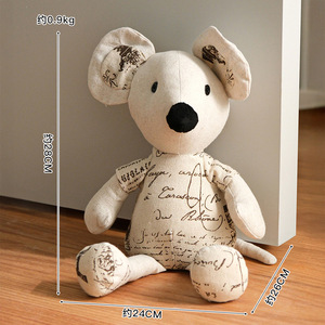 Fabric Animal Door Stop Mickey <b>Mouse</b> Design Floor Mount Durable Home Decoration Windproof Anti Collision Ornament - Product Image 3