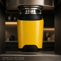 Nouvelle machine à ordures compacte et moderne, certifiée Inmetro, avec moteur sans balais 3/4 HP, économe en énergie, pour maisons miniatures – Série Elite