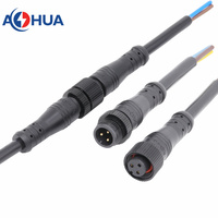 Connecteur de queue de cochon électrique étanche M12 2 3 4 5 broches prise de lumière de remorque écrou de fil métallique connecteur 110V 60V